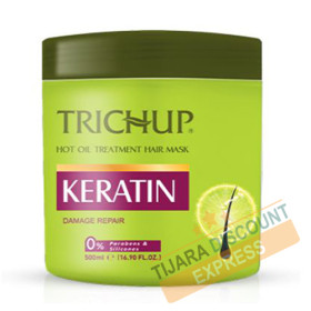 Hair mask with keratin and hot plant oil